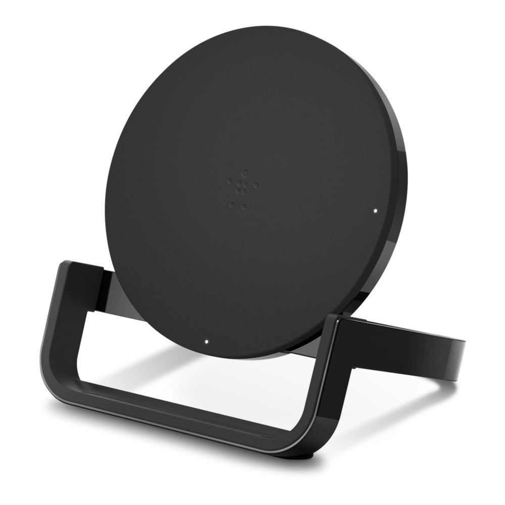BOOST CHARGE™ Qi 10w wireless Charging Stand w PSU (UK Power Supply Included), Black