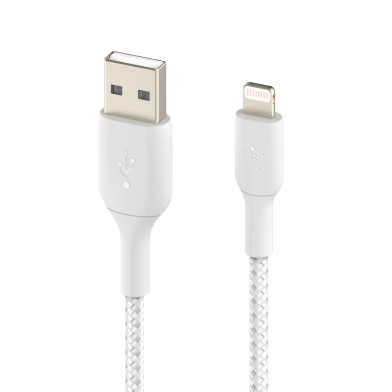 Belkin Boost Charge Braided Lightning Cable - 1m - White