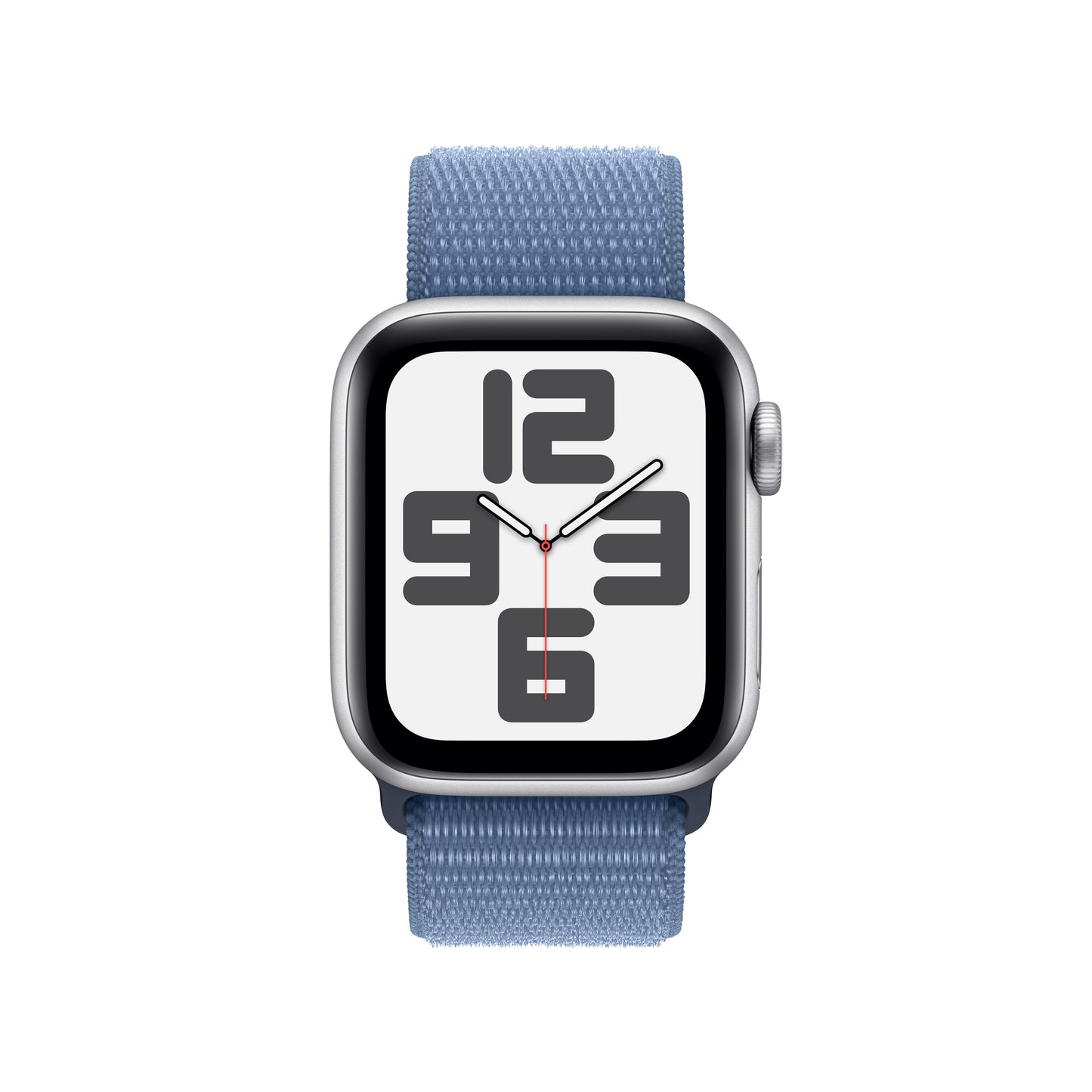 Apple Watch SE - 44mm - Silver with Storm Blue Sport Band (S/M)