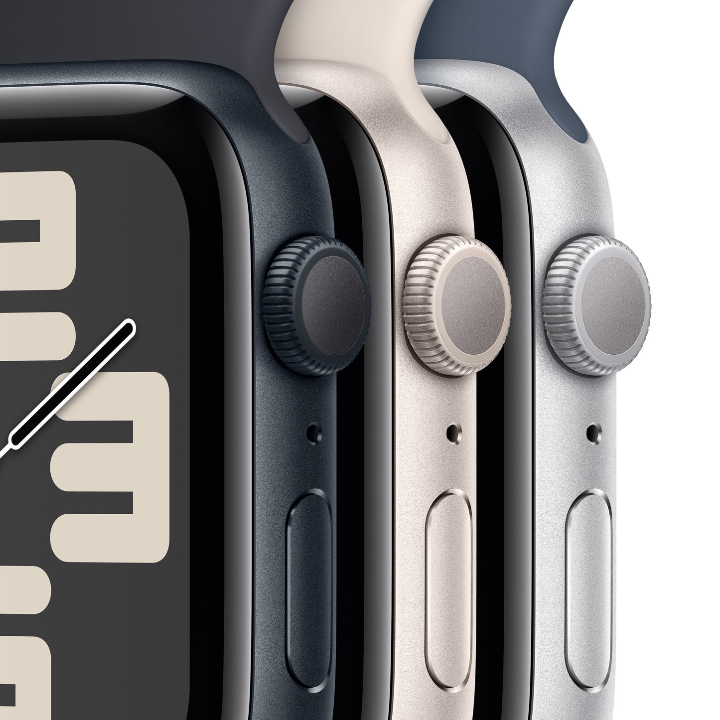 Apple Watch SE - 44mm - Silver with Storm Blue Sport Band (S/M)