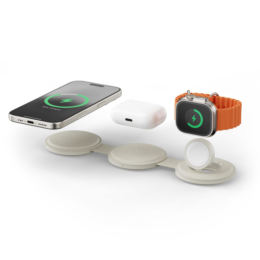 On the Go 3in1 Wireless Charger - Sand