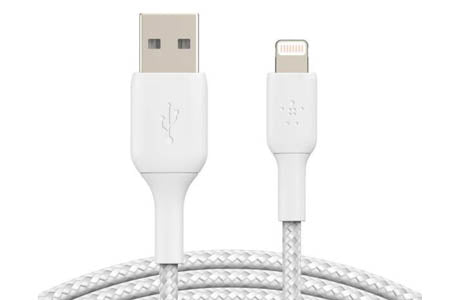 Belkin Boost Charge Braided Lightning Cable - 1m - White