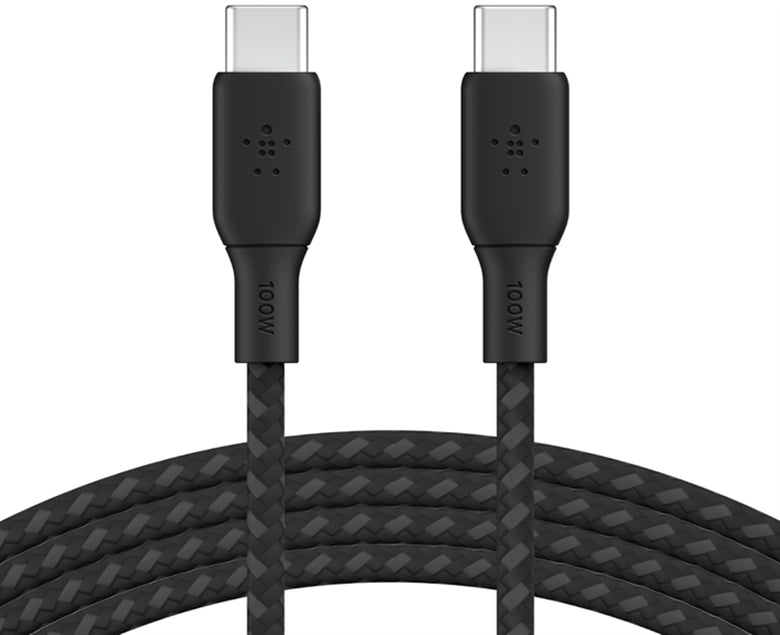 BOOST CHARGE™ 100w USB-C to USB-C 2.0 Braided Cable 2M Black