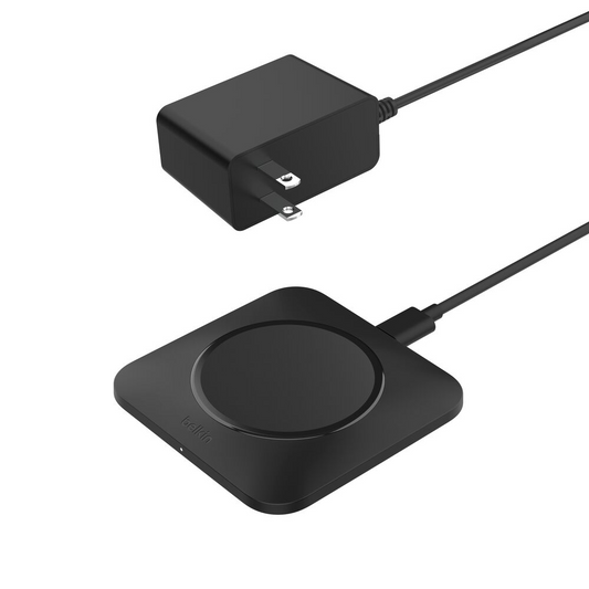 BOOSTCHARGE™ Easy Alignment Qi 15w Charging Pad, Black w/PSU