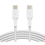 BOOST CHARGE™ USB-C to USB-C 2.0 Braided , 1M, White, (2pk)