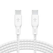 BOOST CHARGE™ 100w USB-C to USB-C 2.0 Braided Cable 2M White