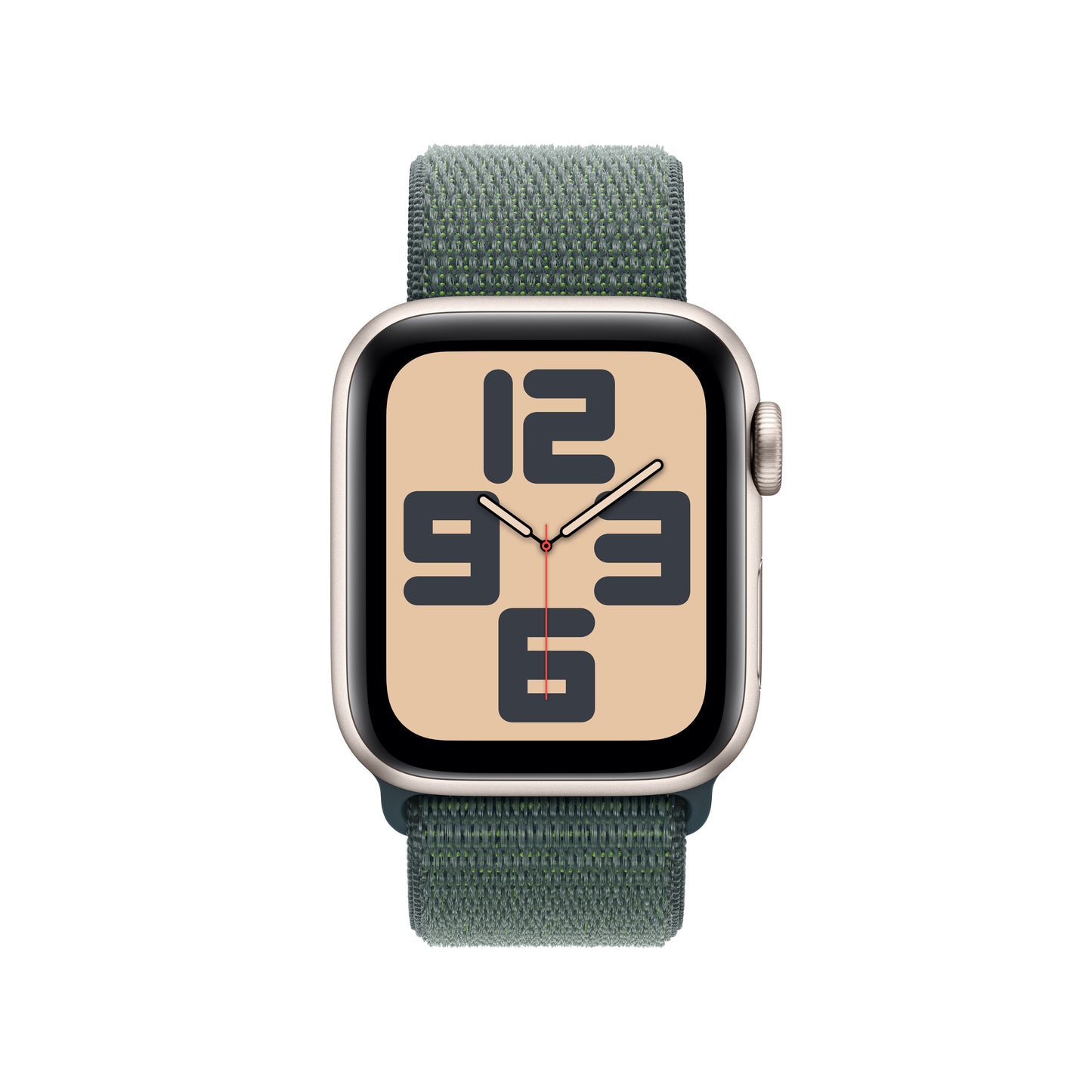 Apple_Watch_SE_40mm_GPS_Starlight_Aluminum_Sport_Loop_Lake_Green_PDP_Image_Position_2__GBEN