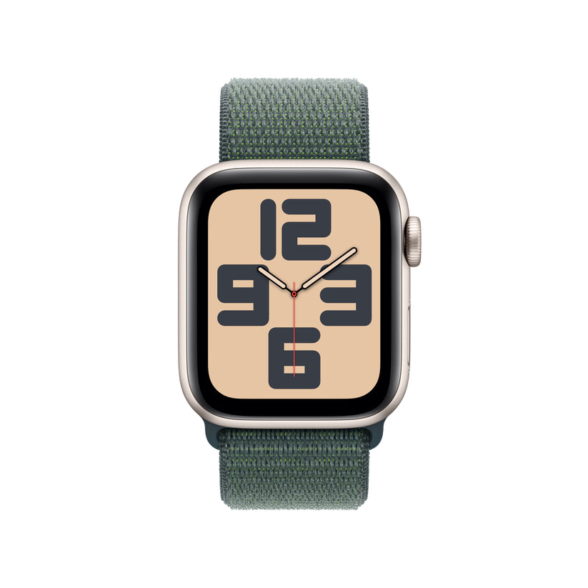 Apple_Watch_SE_40mm_GPS_Starlight_Aluminum_Sport_Loop_Lake_Green_PDP_Image_Position_2__GBEN