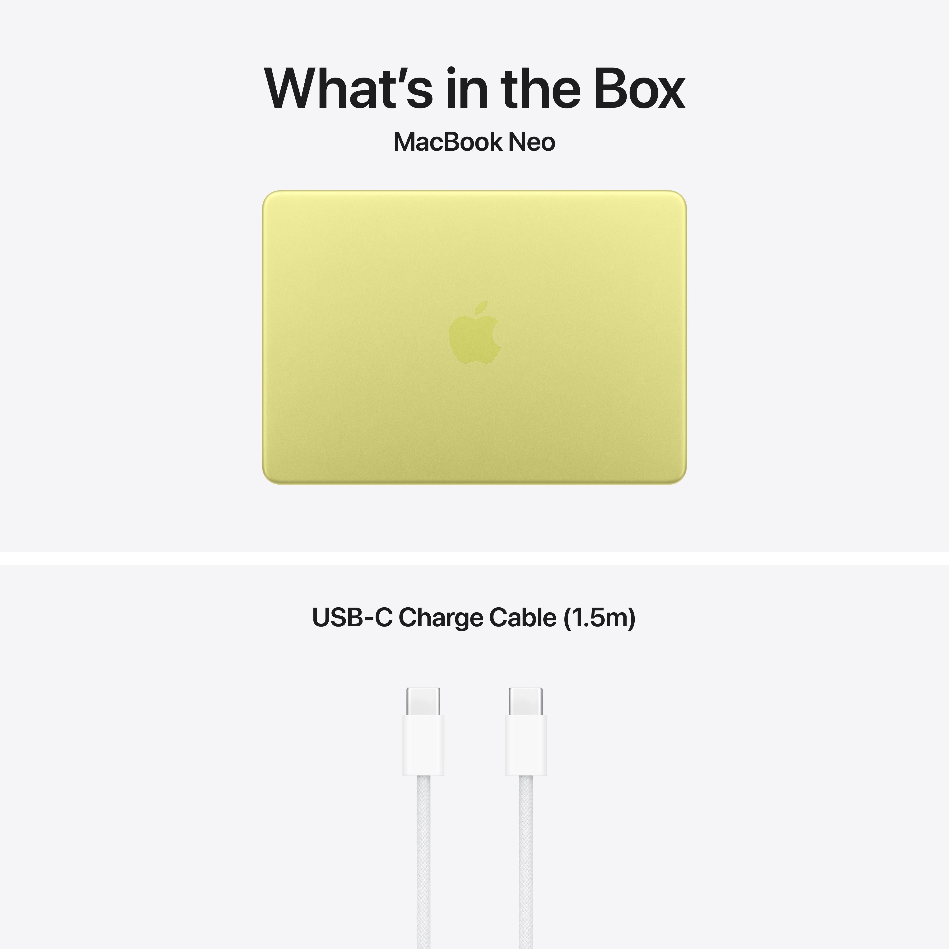13-inch MacBook Neo: Apple A18 Pro chip with 6‑core CPU and 5‑core