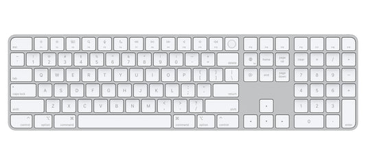 Magic Keyboard with Touch ID and Numeric Keypad - Apple silicon - British English - White Keys (USB-C)