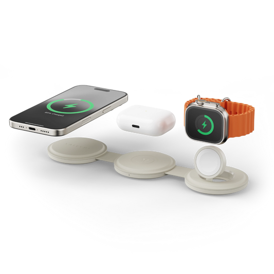 On the Go 3in1 Wireless Charger - Sand