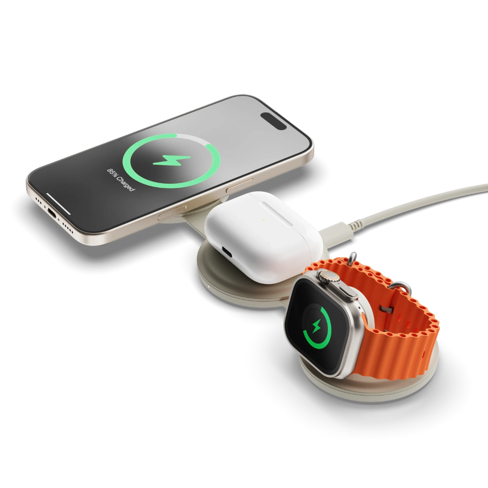 On the Go 3in1 Wireless Charger - Sand